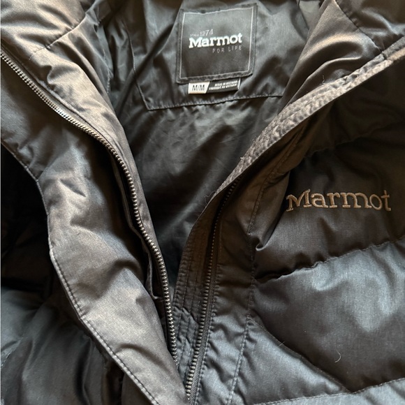 NWOT Marmot Varma Long Down Jacket Black Medium - Picture 8 of 11